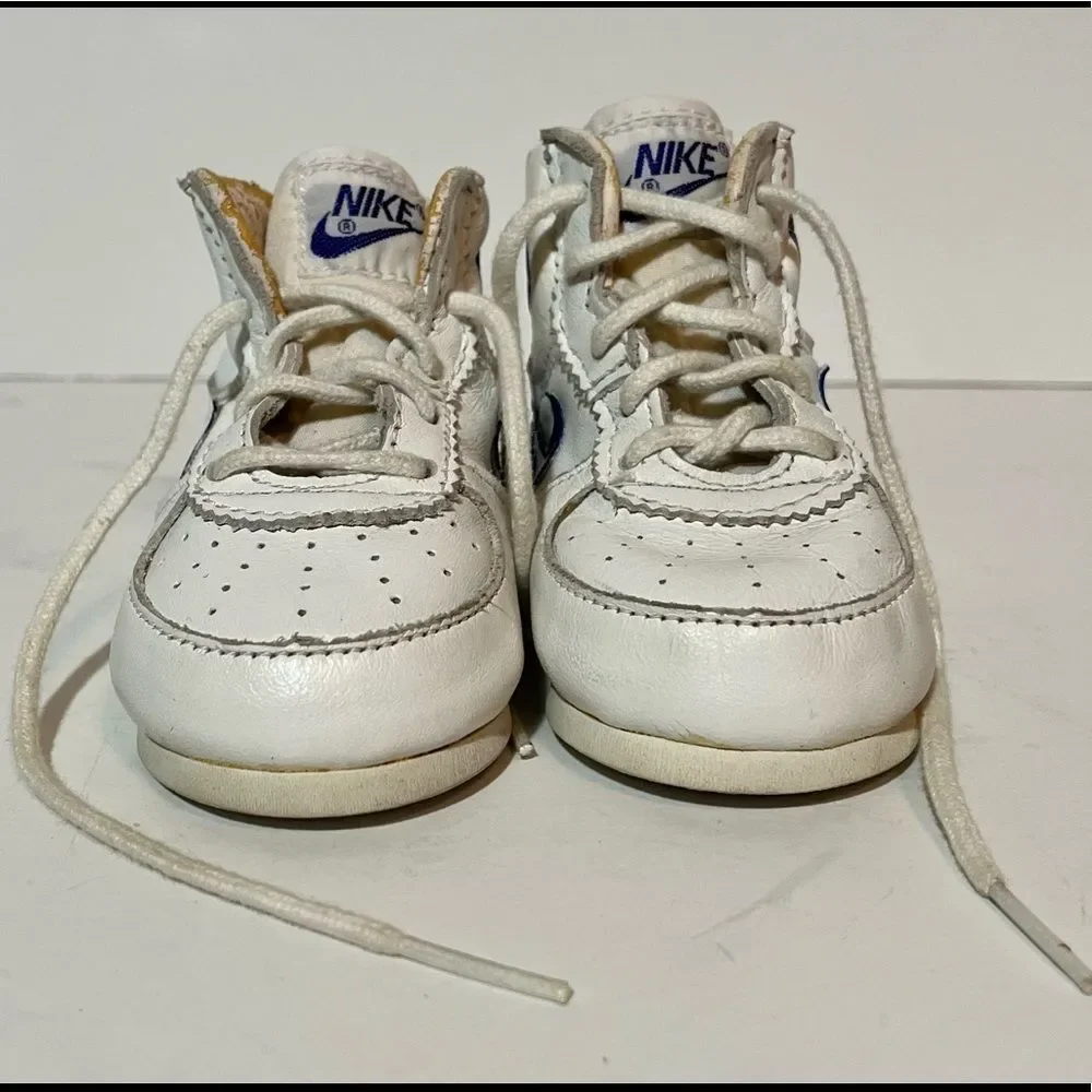 Vtg 1985 NIKE Baby Air Jordan Infantry Sneakers Shoes 850507 PD Sz 2 Blue White